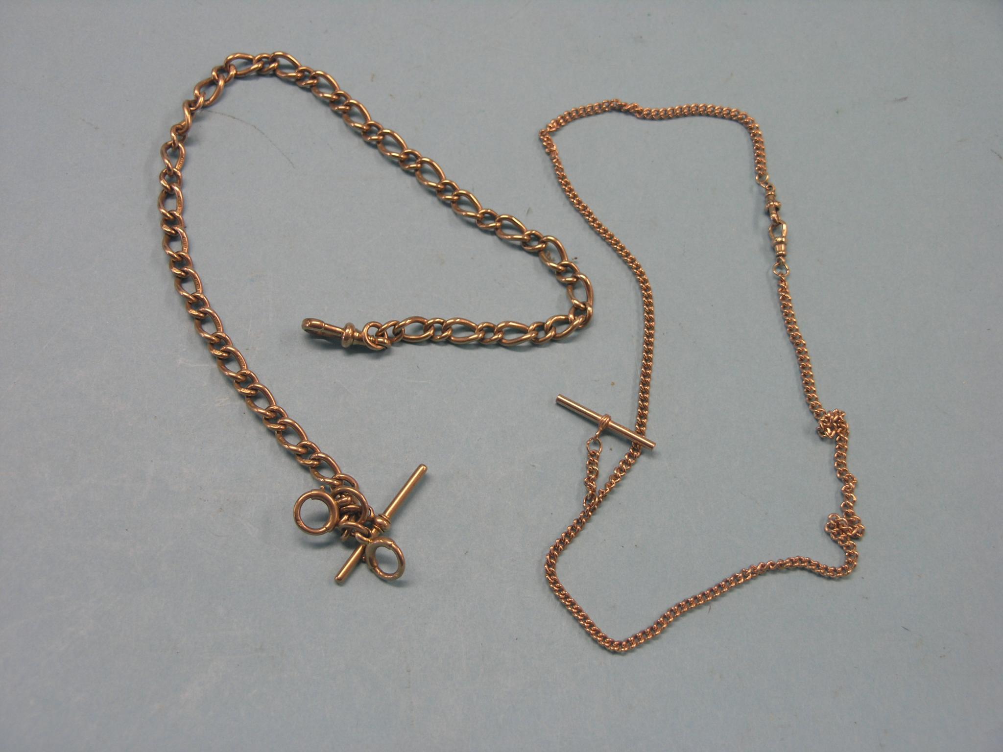 Appraisal: A ct rose gold watch-chain grams and a ct pink