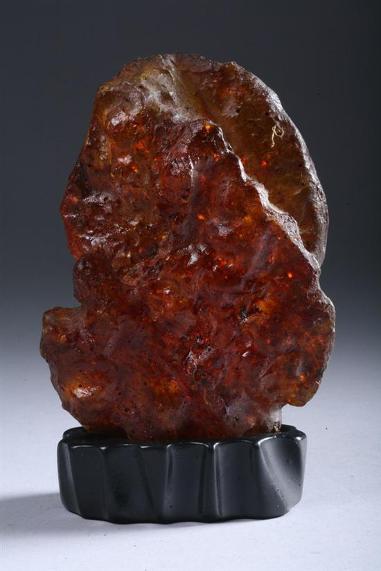 Appraisal: CHINESE AMBER SCHOLAR'S ROCK - in high PROVENANCE Private Collection