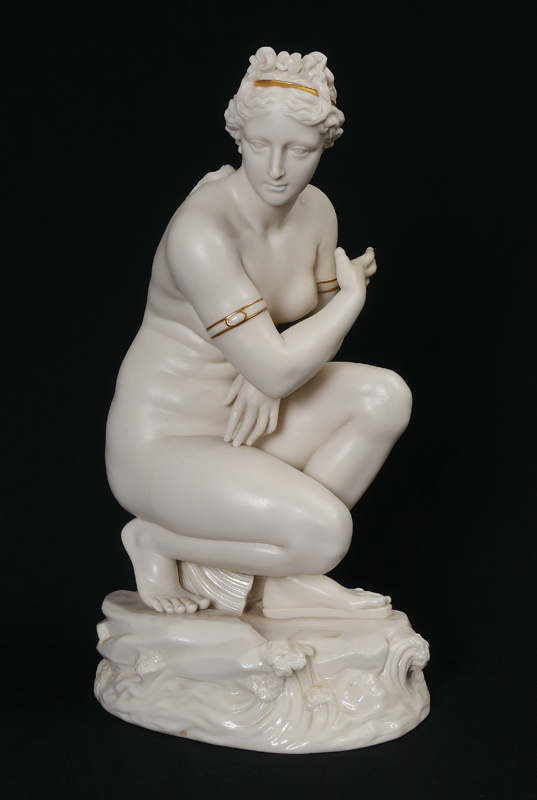 Appraisal: BELLEEK BLACK MARK FIGURE OF VENUS Porcelain figure of Venus