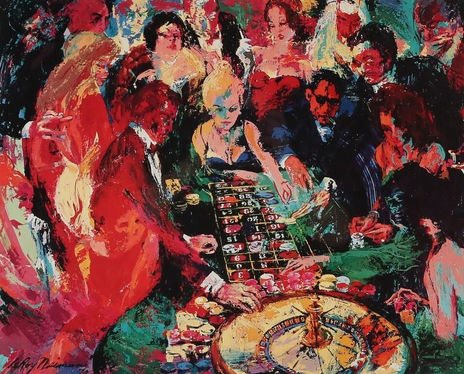 Appraisal: Leroy Neiman American - print Roulette Table at Vegas Signed