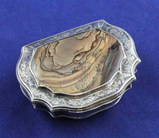 Appraisal: A late th early th century silver and cappuccino banded