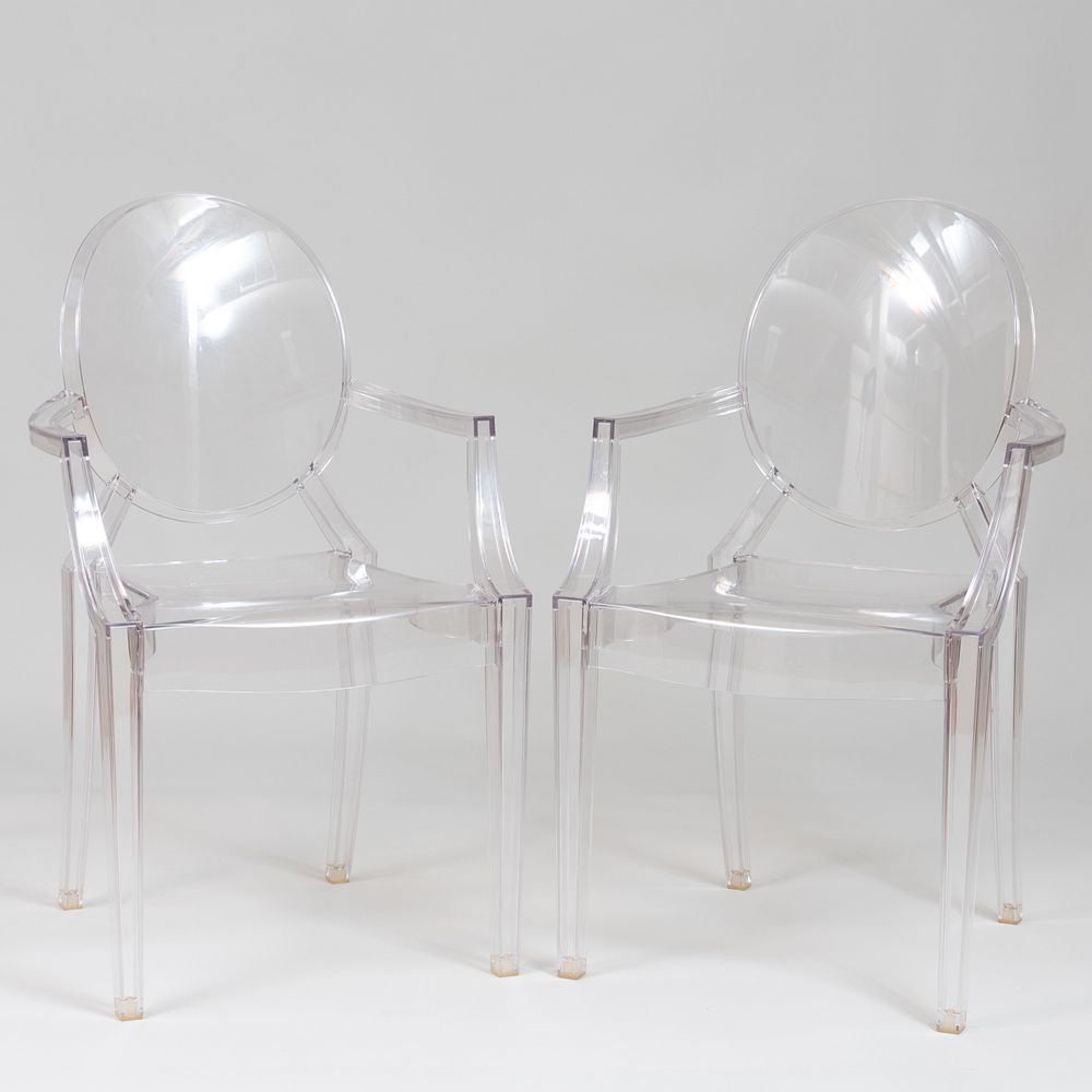 Appraisal: Pair of Philippe Stark for Kartell Lucite 'Louis Ghost' Armchairs