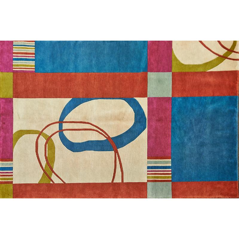 Appraisal: CONTEMPORARY Room-size wool area rug India x