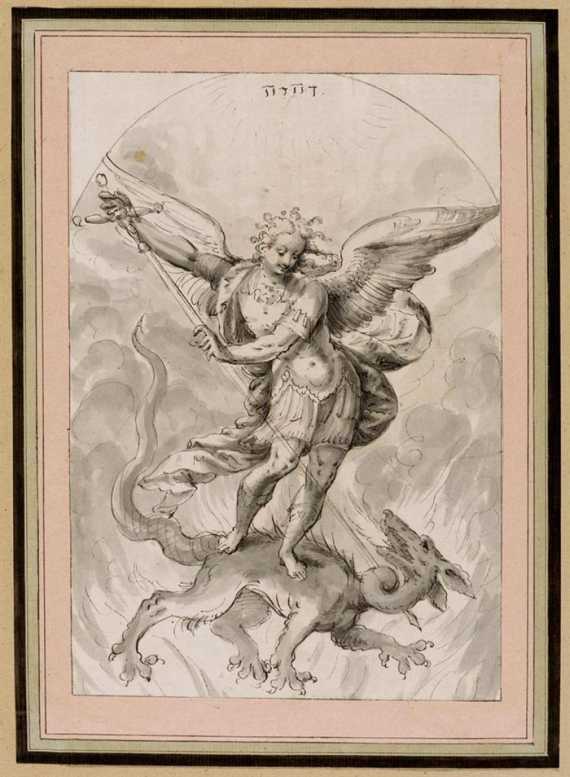 Appraisal: SOUTH GERMAN TH TH CENTURY Archangel Michael defeats the devil