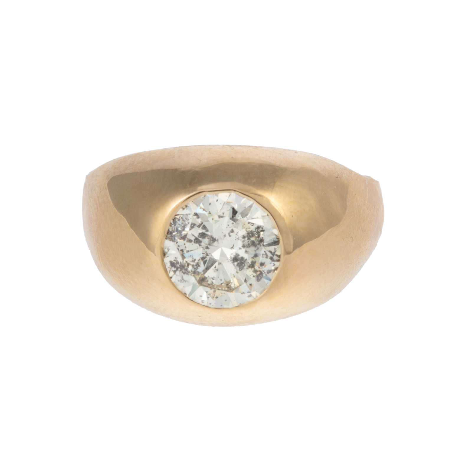 Appraisal: A CT GYPSY-SET DIAMOND RING IN K K yellow gold