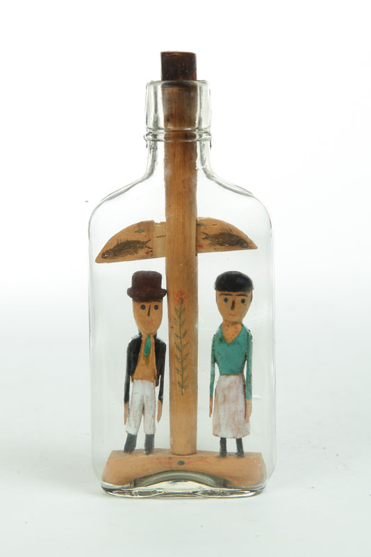 Appraisal: BOTTLE WHIMSEY Probably American late th-early th century glass and