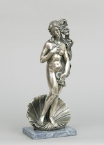 Appraisal: Birth of Venus Sterling Silver Statue Styled after the famous