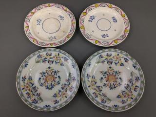 Appraisal: Pair of English Delft plates circa diameter together with two