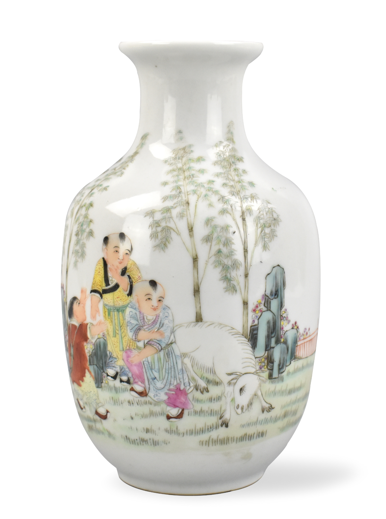 Appraisal: A Chinese famille rose vase with Children playing in nature