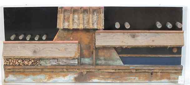 Appraisal: ROBERT HENRY WALZ MIXED MEDIA ASSEMBLAGE American - titled ''The