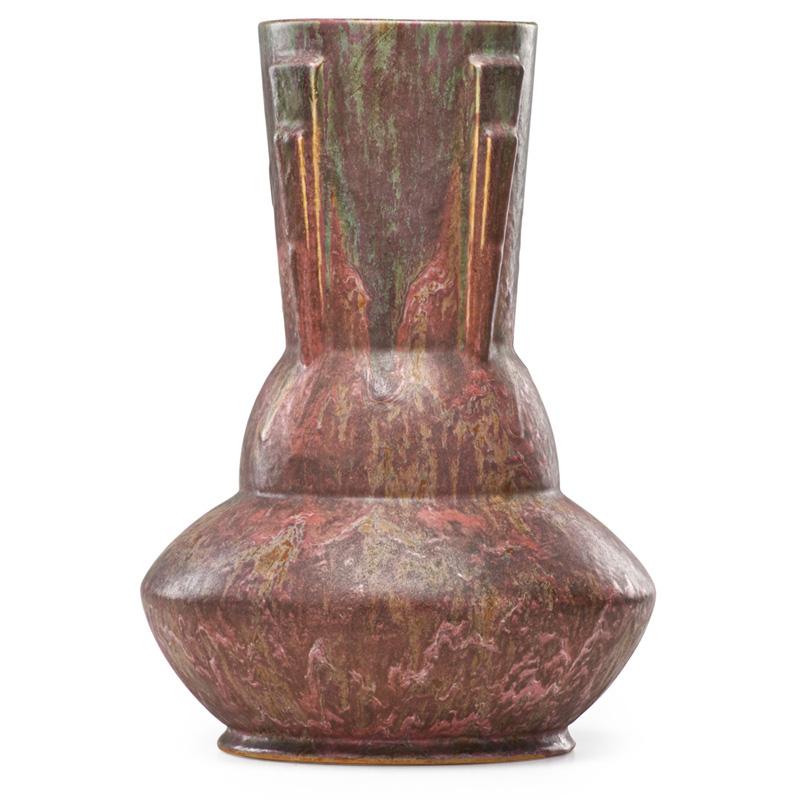 Appraisal: ROSEVILLE Rare large Carnelian II vase Condition Report Excellent condition