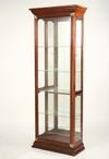 Appraisal: DISPLAY CASE - Contemporary mahogany glass front display case cabinet