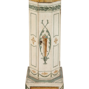 Appraisal: A Continental Painted Wood Pedestal th Century Height x width