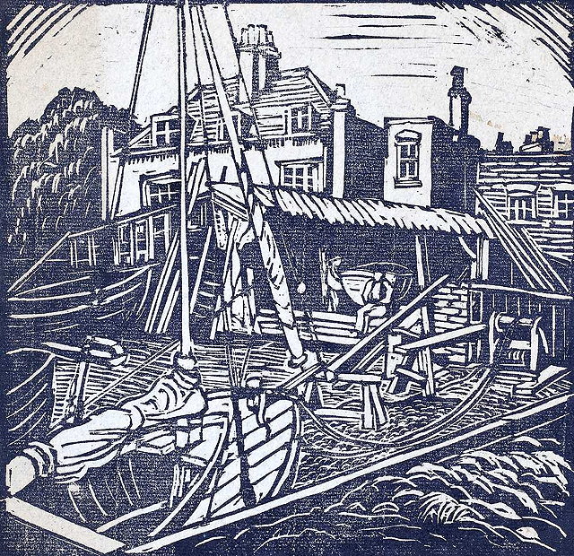 Appraisal: William Whitehead Ratcliffe British - Boatbuilders Hammersmithsigned in pencil in