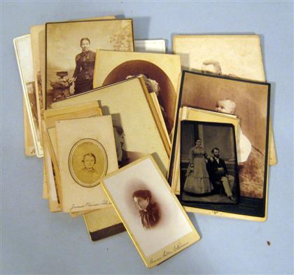 Appraisal: pieces Original th-Century Photos - Primarily Carte-de-Visite cabinet Card portraits