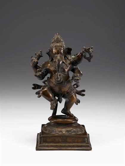 Appraisal: Fine Indian bronze figure of Ganesh Well worked to show