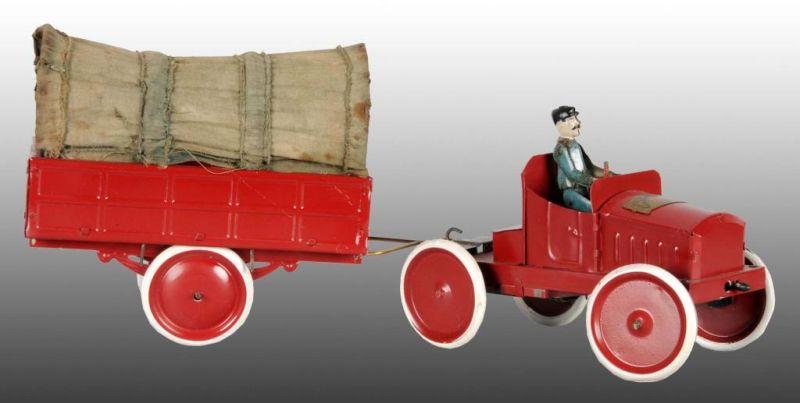 Appraisal: French Tin Wind-Up Auto Transport Toy Description Working Made by