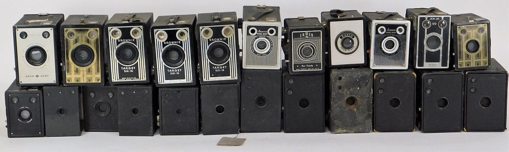 Appraisal: Lot of Box Cameras Lot of box cameras Includes Brownie