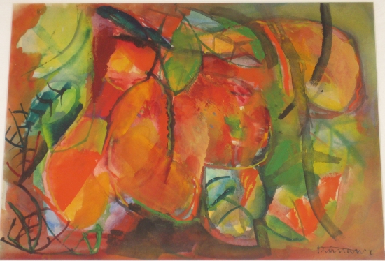 Appraisal: ABRAHAM RATTNER Abstract Composition Watercolor and gouache on illustration board