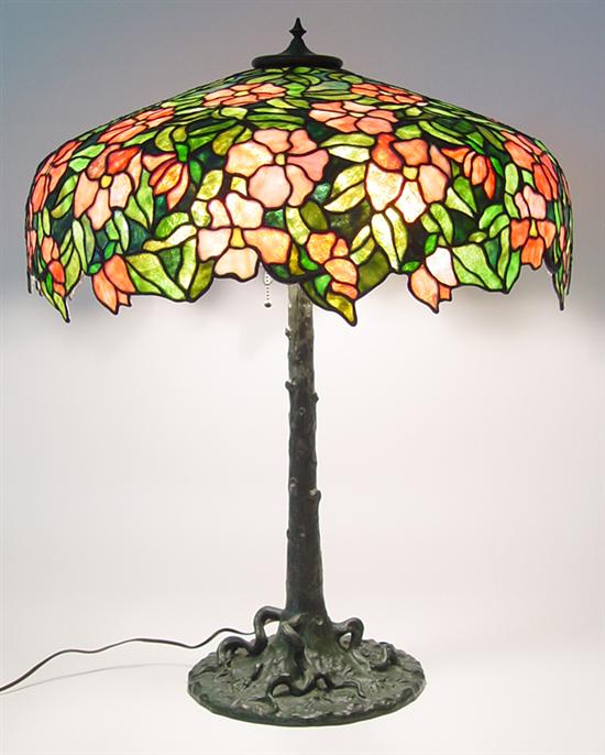 Appraisal: Leaded Glass Table Lamp Circa - American - a stunning