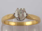 Appraisal: An carat gold diamond solitaire ring the round brilliant cut