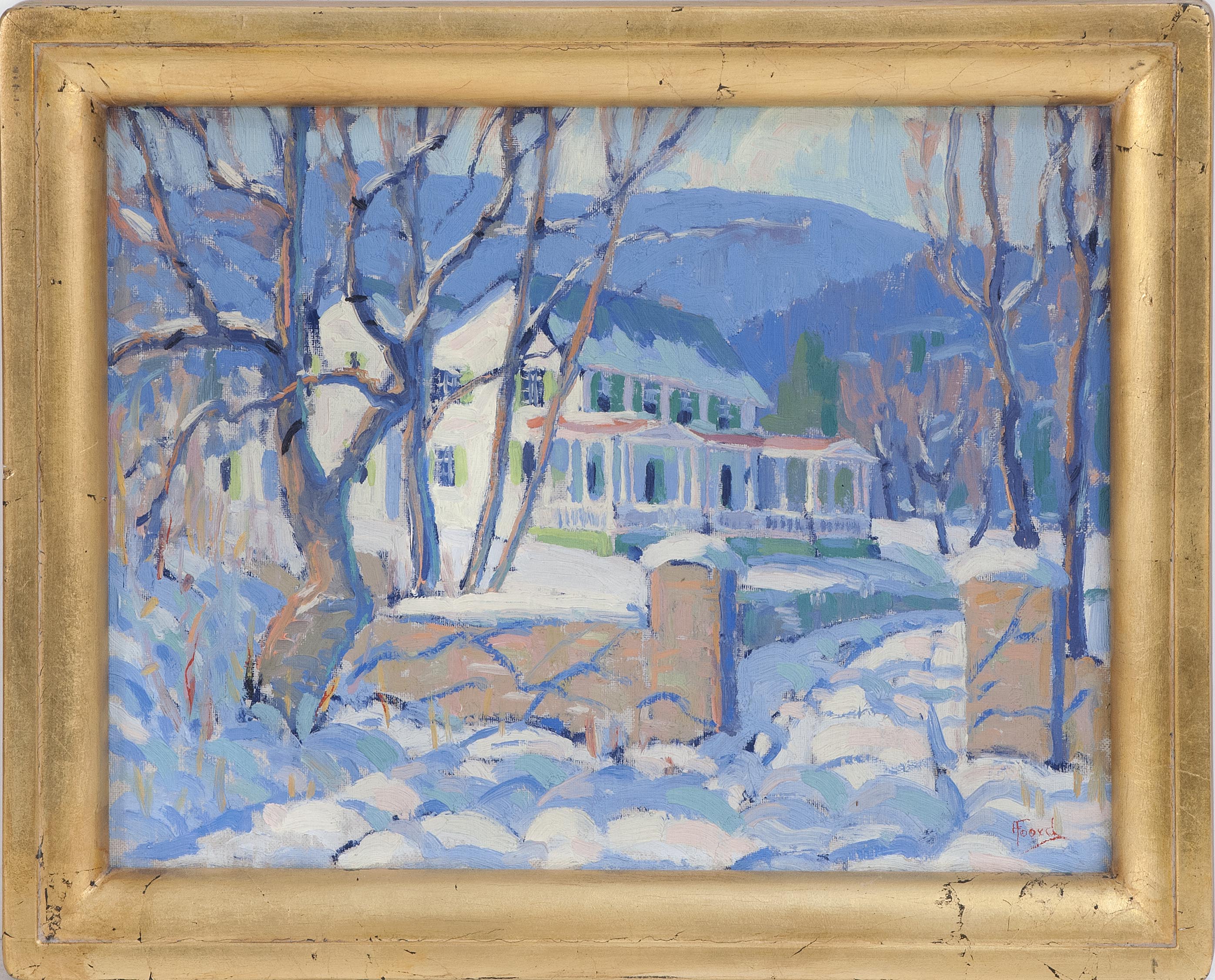 Appraisal: FRITZ FOORDAmerican b House in winter Signed lower right Foord