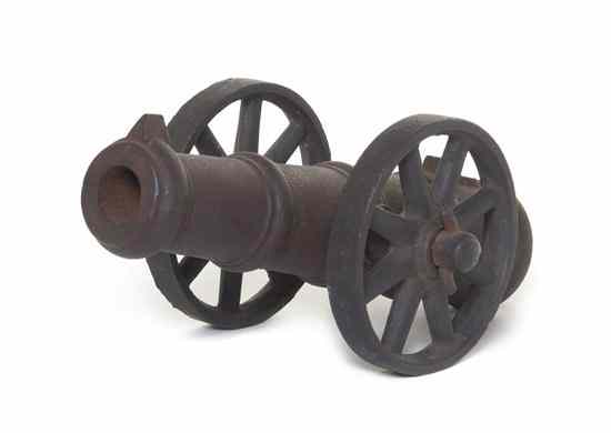 Appraisal: A Japanese Iron Signal Cannon of cylindrical form having a