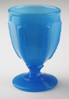 Appraisal: th c pattern molded egg cup bright light blue cable