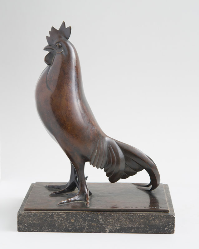 Appraisal: ARMAND PETERSEN - COQ DES INDES Bronze inscribed 'A Petersen'