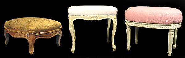 Appraisal: A group of five Louis XVI style stools height of