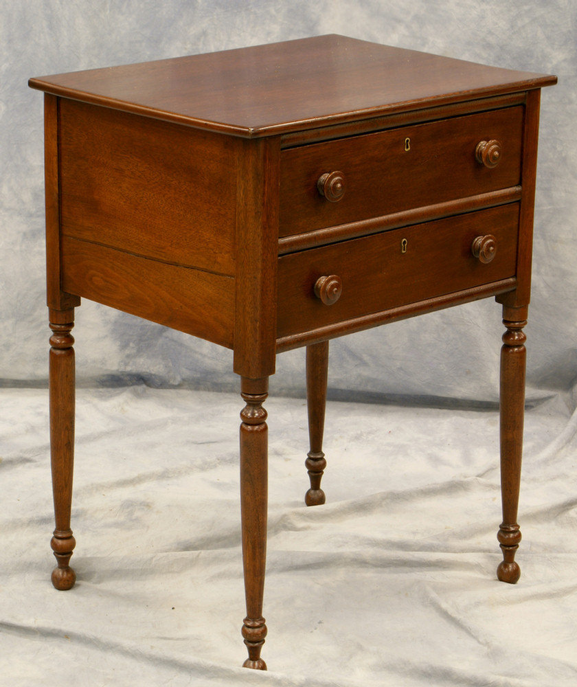 Appraisal: Mahogany Sheraton drawer stand left front leg repaired w d