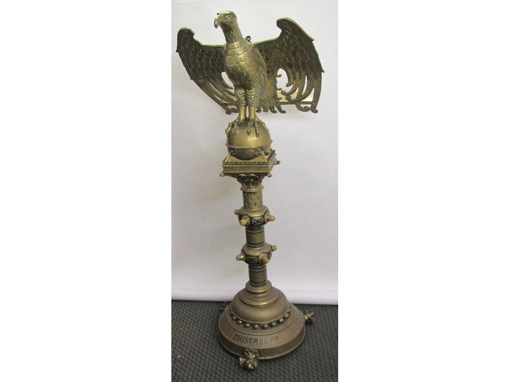 Appraisal: A brass Puginesque ecclesiastical church lectern the lectern modelled as