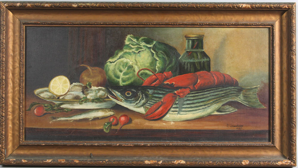 Appraisal: - Grimshaw Still Life with Lobster O C R Grimshaw