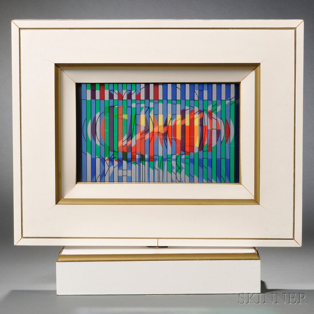 Appraisal: Manner of Yaacov Agam Israeli b Untitled Unsigned stamped and