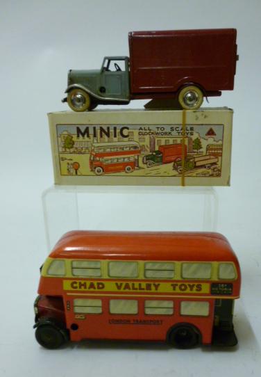 Appraisal: A Triang Minic delivery van pre-war tin plate clockwork boxed