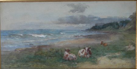 Appraisal: OTTO LEYDE GERMAN - CATTLE RESTING AT WEMYSS LINKS Signed