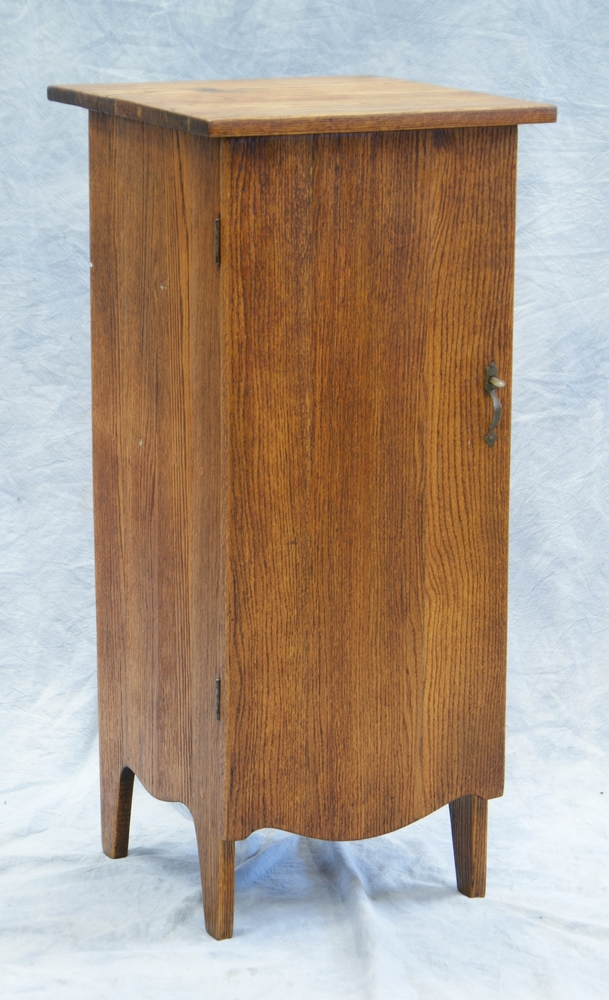 Appraisal: Oak record storage cabinet single door c