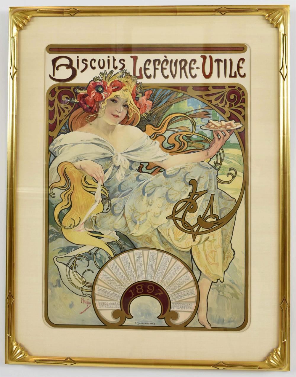 Appraisal: ALPHONSE MUCHA CZECH - Biscuits Lefevre Utile F Champenois Paris