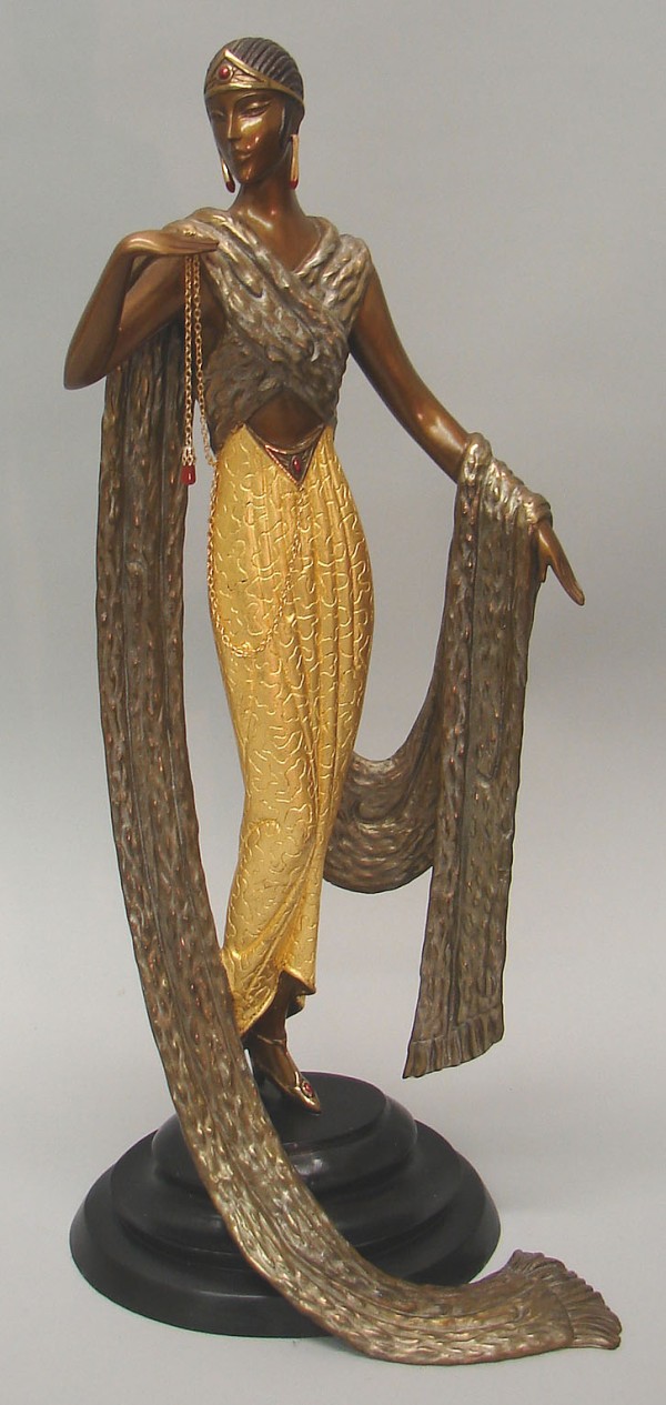 Appraisal: Je L'Aime bronze figural t signed in bronze Erte impressed