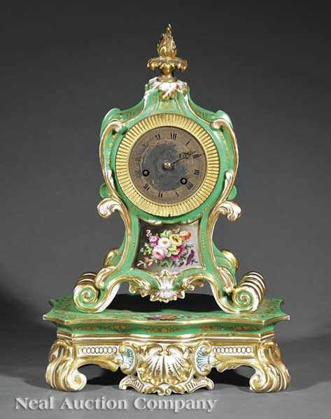 Appraisal: A Paris Porcelain Mantel Clock c Jacob Petit with J