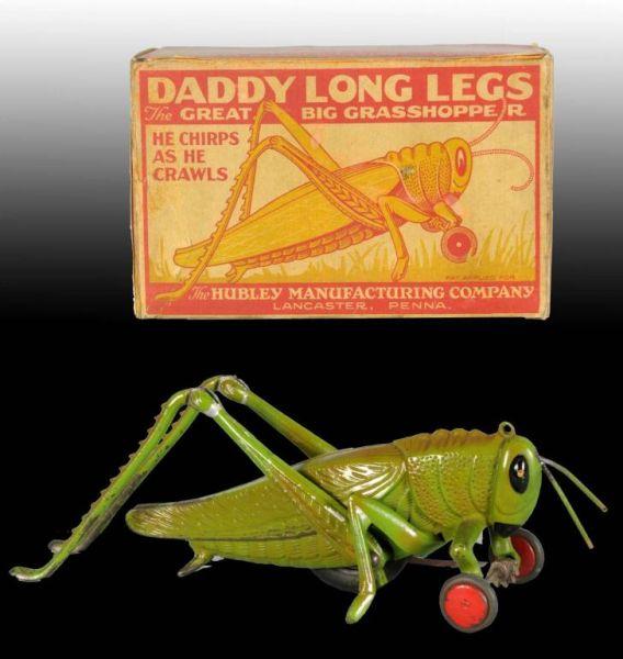 Appraisal: Cast Iron Hubley Large Grasshopper Toy in OB Description Has