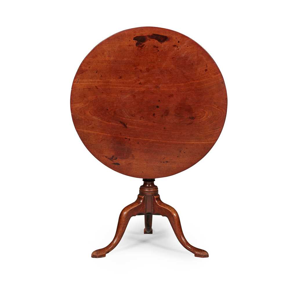 Appraisal: GEORGE III MAHOGANY TRIPOD TEA TABLE TH CENTURY the circular