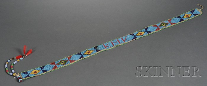 Appraisal: Central Plains Beaded Hide Belt Lakota c late th century