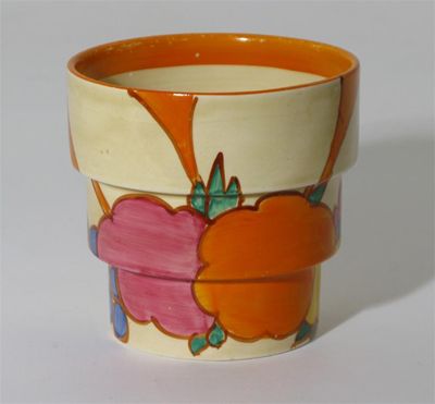 Appraisal: Fruitburst' a Clarice Cliff Fantasque Bizarre stepped fern pot painted