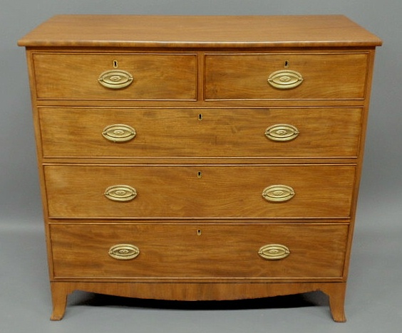 Appraisal: George III mahogany chest of drawers h x w x