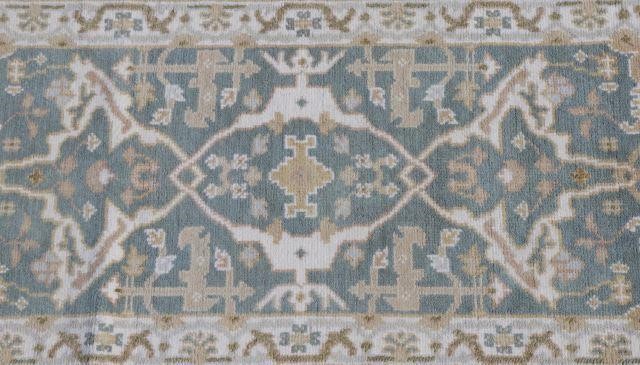 Appraisal: Hand-tied Persian Oushak runner approx ' l ' w