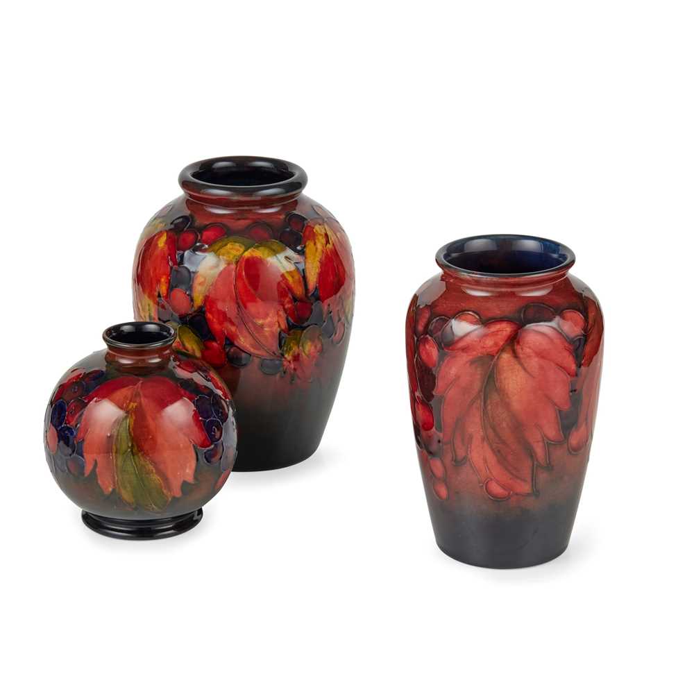 Appraisal: WILLIAM MOORCROFT - FOR MOORCROFT POTTERY LEAF AND BERRY PATTERN