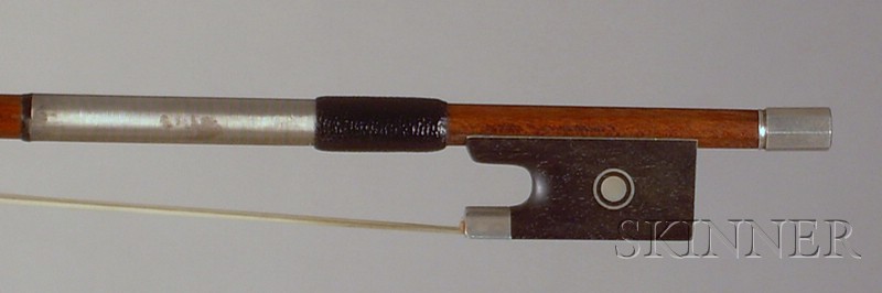 Appraisal: Silver Mounted Violin Bow the round stick stamped A VIGNERON