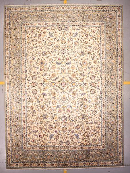 Appraisal: A Kashan carpet size approximately ft x ft in