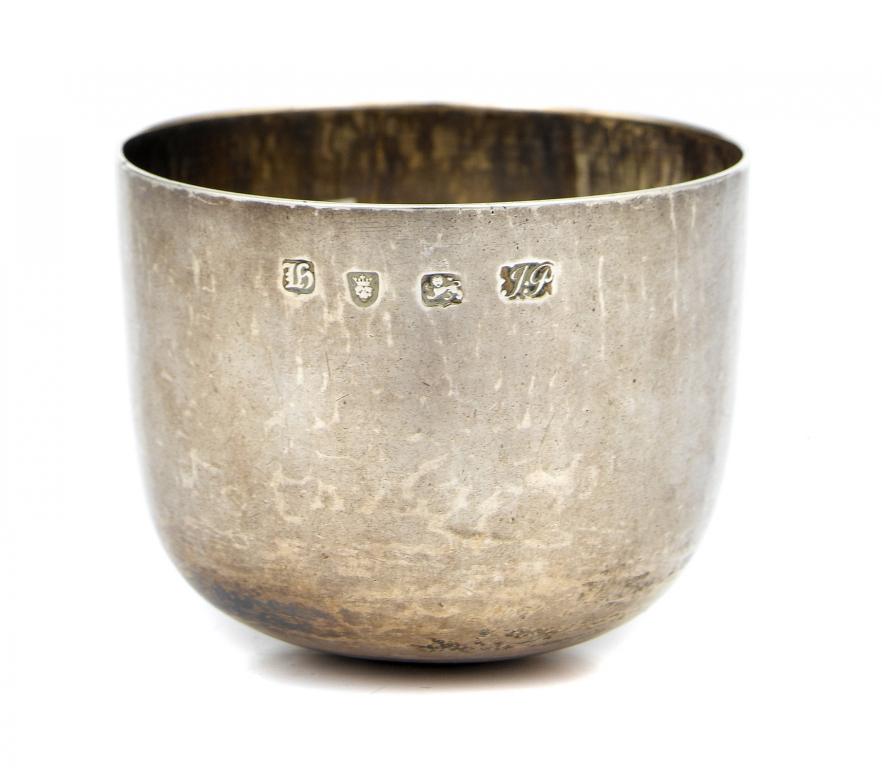 Appraisal: A GEORGE III TUMBLER CUP the underside engraved with the